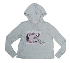 Calvin Klein Performance Floral Logo Long Sleeve Women's Hoodie S NWT Grey