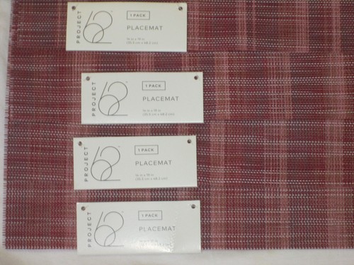 (8) Project 62 vinyl placemats-Set 8-mauve/pinks colors-2 DISH TOWELS-cotton-NWT - Picture 3 of 6