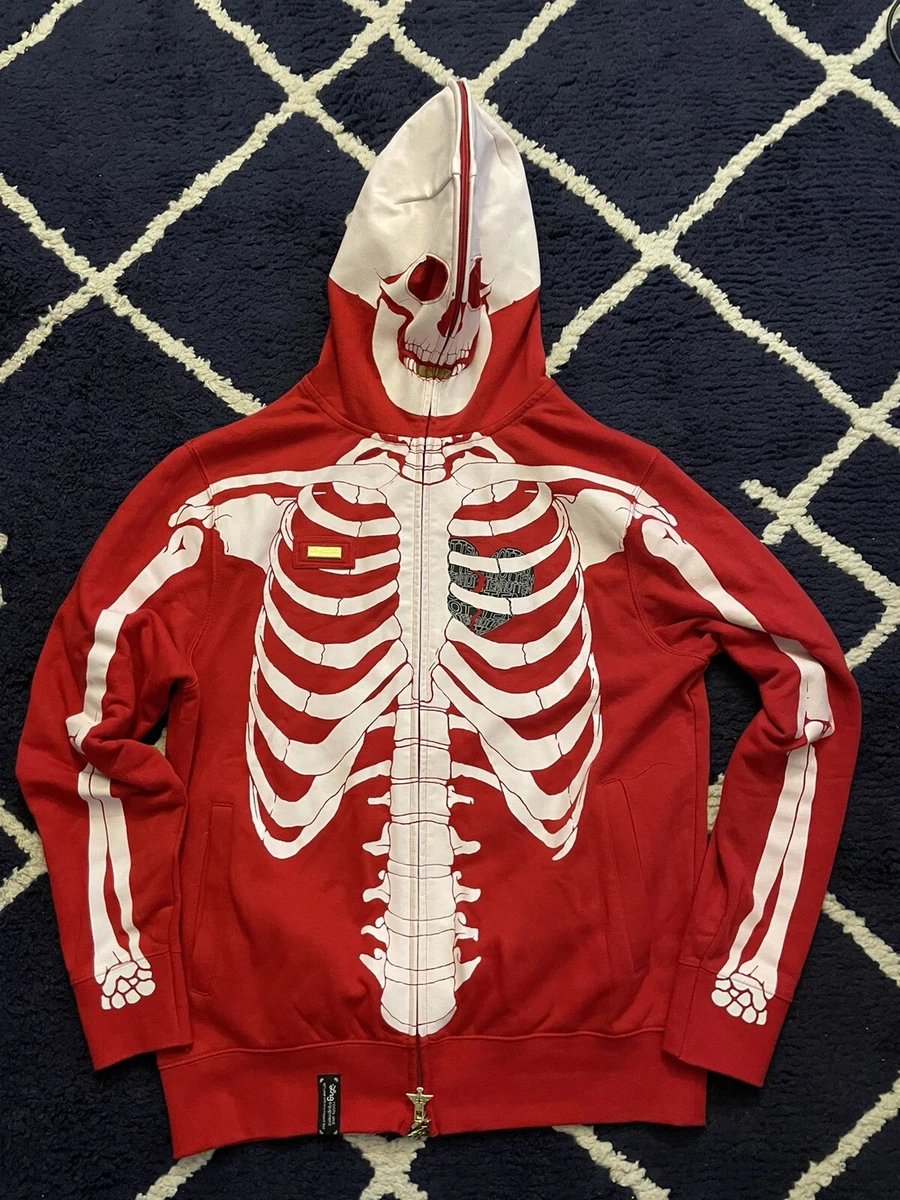 LRG Dead Serious Skeleton Hoodie Size Small