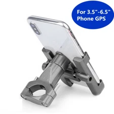 Motorcycle Handlebar Mount Holder Bracket Non-slip For 3.5in-6.5in Cell Phone