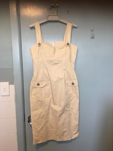 cream pinafore