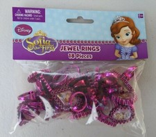 Anillos Joya Sofía la Primera Princesa Disney Niños Fiesta de Cumpleaños Favor 18 Piezas