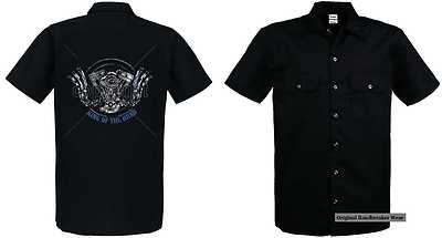 Worker Shirt Vintage Biker -,Chopper-& OldSchoolmotiv Modell King of the Road