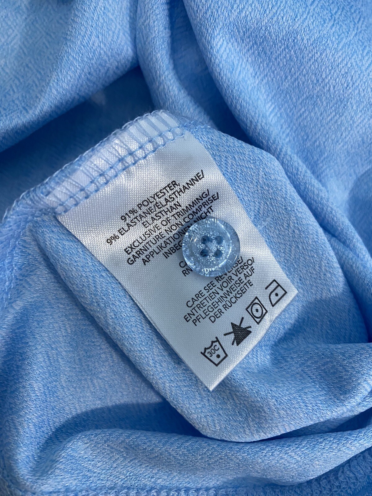 NIVO WOMEN'S GINGER SHORT SLEEVE POLO MEDIUM ICE BLUE NEW NWT