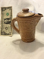 Franklma 7J  Desert Gold Aztec Design 6 Inch Tall Covered Creamer/Milk Jar-mint