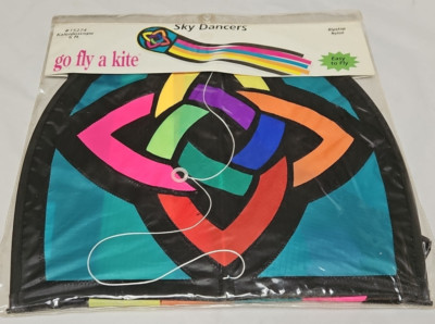 VTG 1998 Go Fly a Kite Sky Dancers Kaleidoscope 6ft Ripstop Nylon