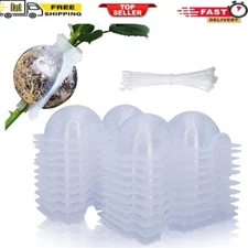 20 PCS Air Layering Propagation Kit with Zip Ties Reusable Grafting Ball Clear
