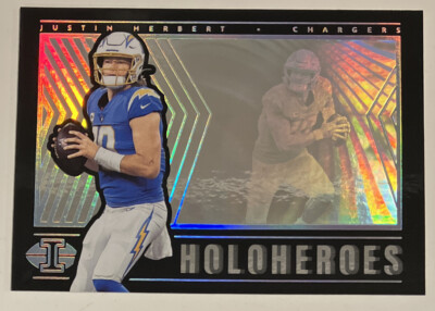 2022 Panini Illusions Hobby Justin Herbert Holo Heroes SSP No. HH-13 | eBay