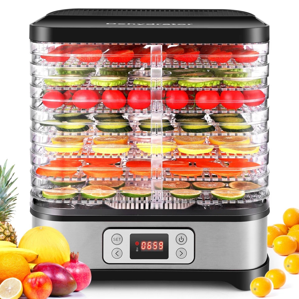 8 Etagen Edelstahl Dörrgerät Dörrautomat Dörrer Obsttrockner Dehydrator BPA-frei - Bild 3 von 4