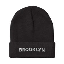 Beanies for Men Brooklyn City in New York A Embroidery Acrylic Skull Cap 1 Size