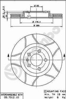 Bremsscheiben 2X Geschlitzt Beschichtet VA Brembo MAX Line 09.7012.75 Audi Seat