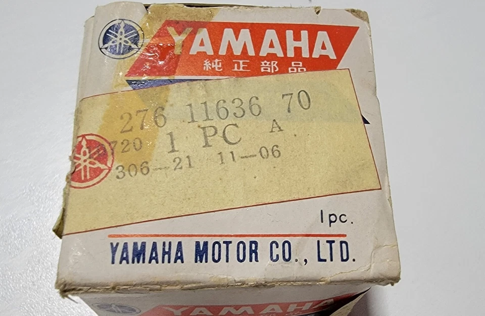 .50 2nd O/S 1970-1971 Yamaha HT1 NOS pistón 276-11636-70-00 HT1B anillo único Foto 3 de 4
