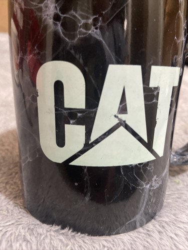 Taza de café diésel CAT cerámica negra mármol - Imagen 2 de 5
