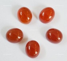 Natural Red Onyx Loose Gemstone For Necklace Supply Oval Cabochon 10X12MM