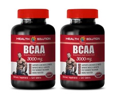 branched chain amino acids - BCAA 3000mg 2 Bottles - muscle building vitamins