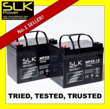 PAIR x  (12volt) 12 24 33 36 40 50 55 75AH MOBILITY SCOOTER DEEP CYCLE BATTERIES