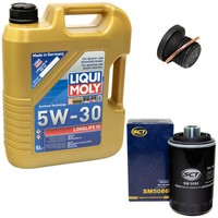 MotoröL Set 5W-30 5 Liter + ÖLfilter Sm 5086 + Schraube FüR Seat Exeo Vw 1.8 2.0