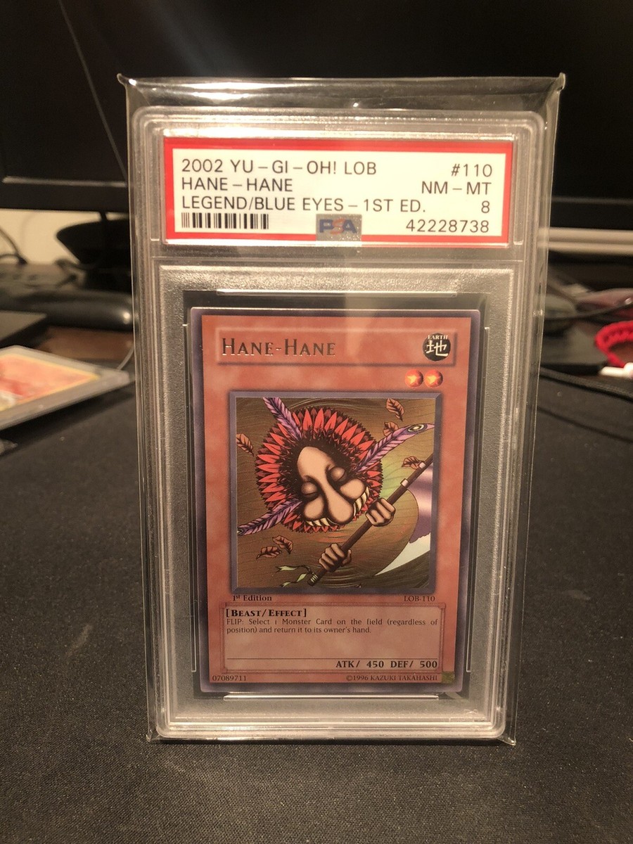 psa yugioh card grading Hane-Hane 1st Edition LOB YU-GI-OH! PSA Grading 8 yugioh LOB-110