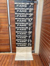VINTAGE Australian Bus Scroll Minimum & Special fares Pre decimal c1958 ex MTT
