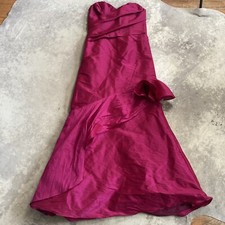 Alvina Valenta Maids New York Evening Dress Womens 12 Strapless Gown Pink Long