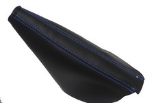 E Brake Boot Leather Synthetic Cover For Ford Mustang 05-09 Blue Stitch