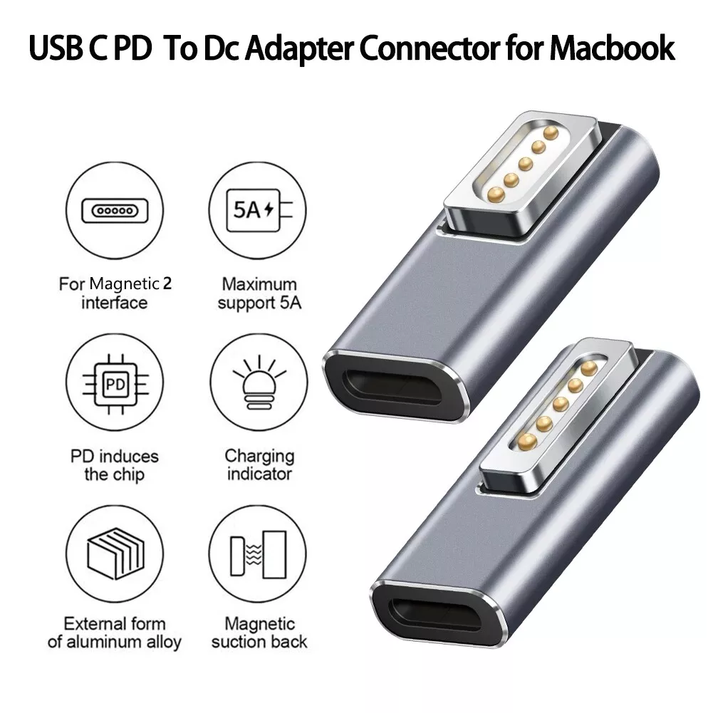 Type C Magnetic USB PD Adapter for Apple Magsafe 1 Magsafe 2 MacBook Pro USB | eBay