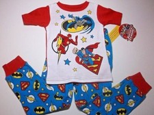 Justice League Superman Batman Flash Little Boys Toddler 2 Pc Pajama Set Size 2T