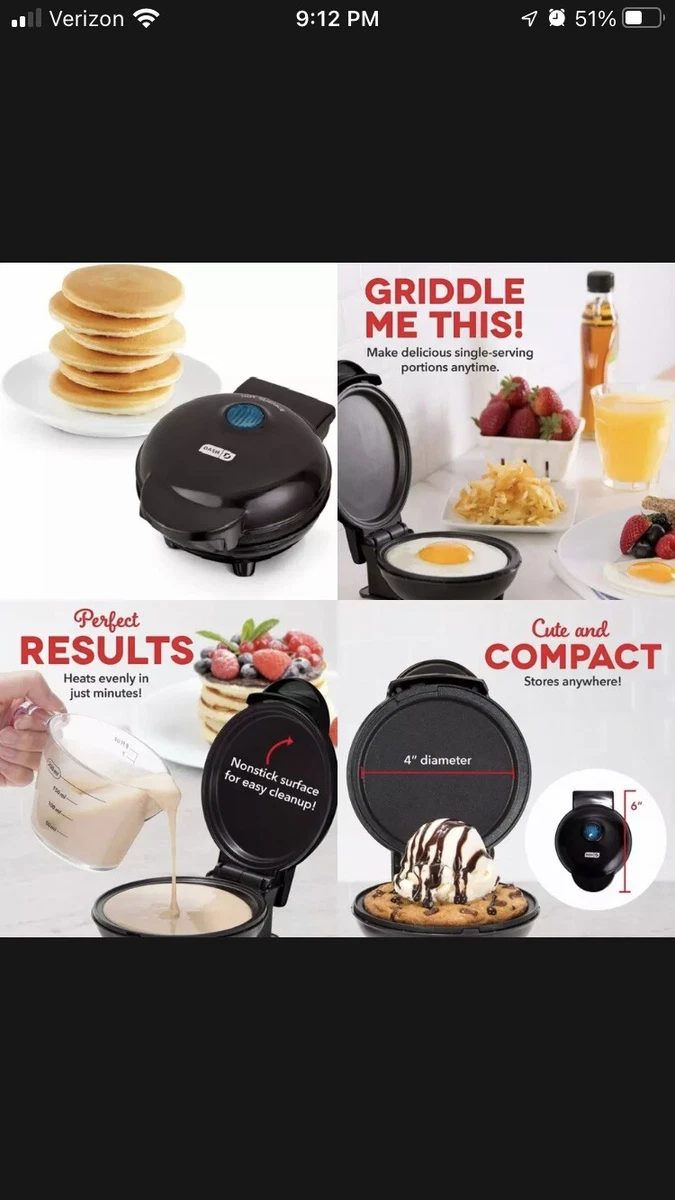 Dash Mini Maker Griddle - Black