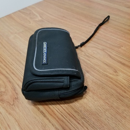 Nintendo Gameboy Advance Black With Gray Trim Carrying Case Padded Travel Zipper - Picture 20 of 24