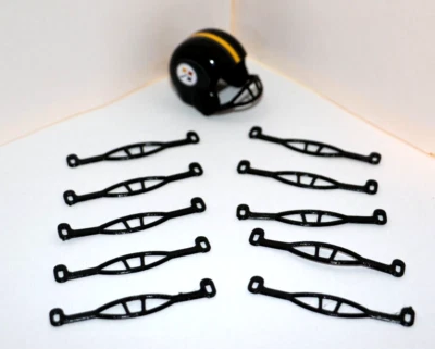 x10 BLACK Facemasks Old Style Football Gumball Helmets OPI QB Miniature Mini Gum