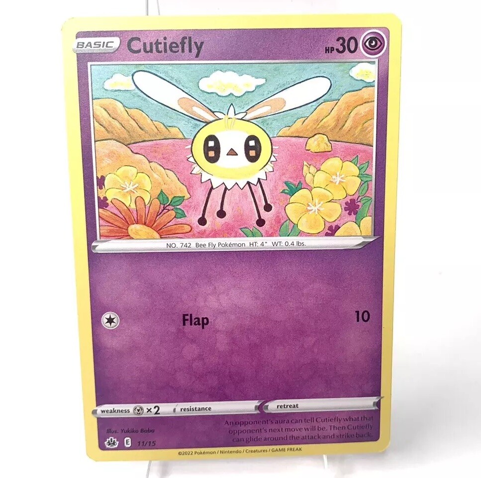 Pokemon X McDonald’s Cutiefly Common Basic Grass TCG Card 11/15 2022 Promo