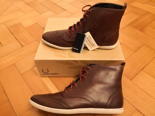 fred perry leather boots