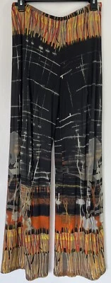 Save The Queen Italy Wide Leg Palazzo Pants Horse Cowboy Graphics Sz Small - Image 1 of 4