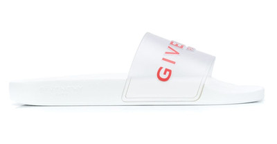 red and white givenchy slides