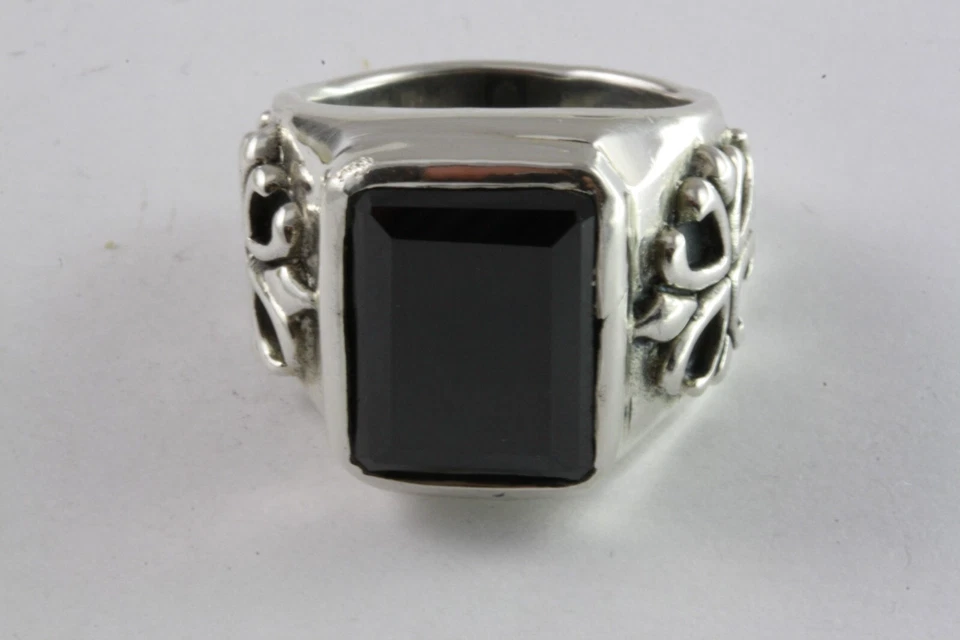 Templari Zirconia Gigli Croce Anello Vero 925 Argento Anello IN Argento / 083 - Immagine 3 di 4