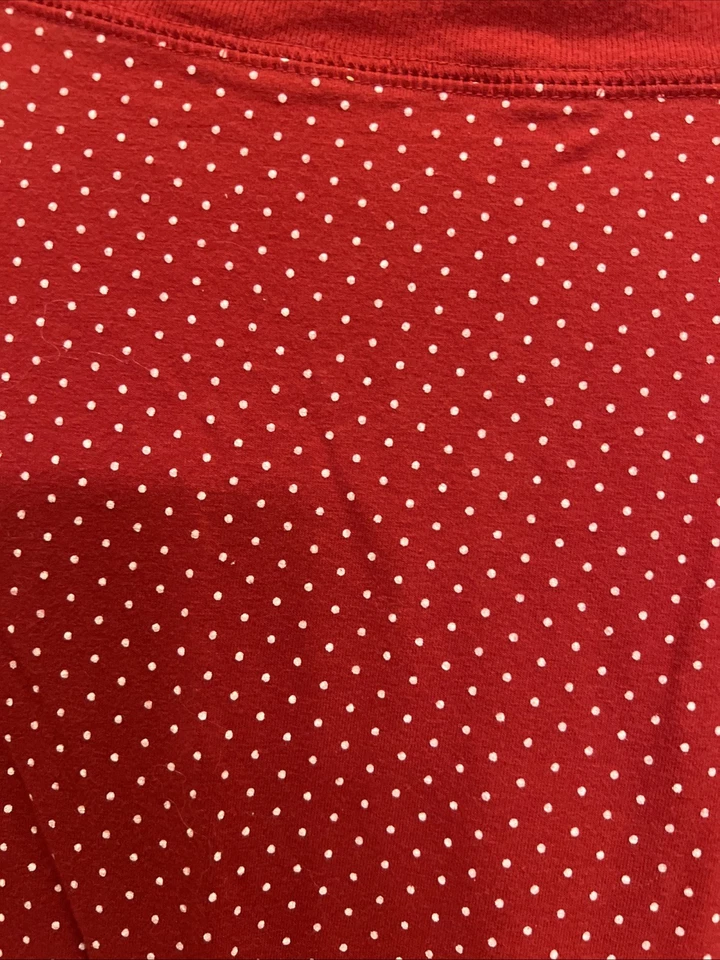 Ralph Lauren Mujer Manga Larga Rojo y Blanco Lunares Camisón Casa Vestido Talla S Foto 3 de 4