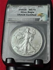 2023 1oz .999 Silver Eagle Dollar ASE ANACS MS 70                        #T3819