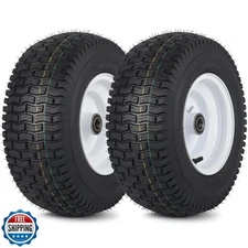 GICOOL 16x6.50-8 Tubeless Tire and Wheel, 【1" Bearing, 4" Centered Hub】,16x6.