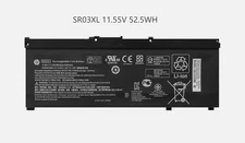 Genuine 52.5Wh SR03XL Battery For HP Pavilion 15-CX 15-cx0xxx Series L08934-1B1