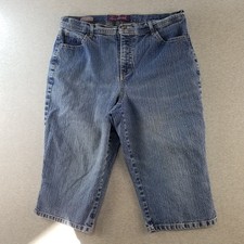 Gloria Vanderbilt Jeans Women's Sz 16W Blue VTG Wash Amanda Capri Grunge