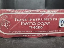 Texas Instruments Thermal Paper TP-30250 2 Rolls For SR-60 & PC-100