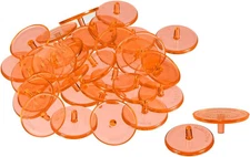 PATIKIL Golf Ball Marker, Pack Round Transparent Flat Position Mark Orange 