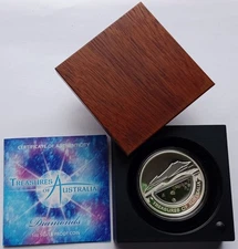 2009 Treasures of Australia Diamonds 1 oz Silver Proof Coin Set - Rough Diamonds