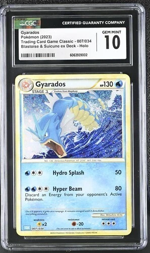 Pokémon Gyarados 2023 Trading Card Game Classic 007/034 Holo CGC 10