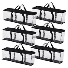 6 Pcs DVD Storage Bags Hold up to 240 DVDs 40 Each Bag , Water Resistant DVD