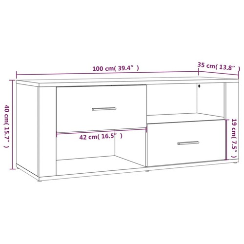 Modern TV Cabinet TV Stand Console Media Unit Cabinet Engineered Wood Vidaxl - Picture 37 of 37