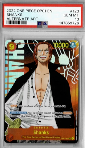 Shanks (Parallel) (Manga) (Alternate Art) OP01-120 Romance Dawn Foil PSA 10