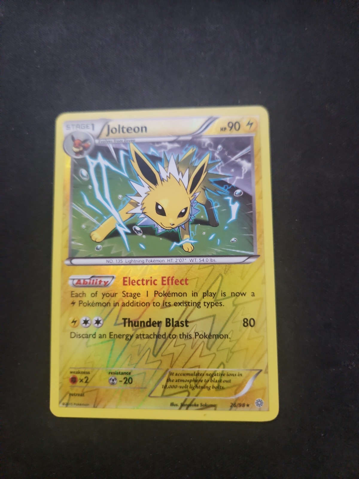 Pokemon Jolteon Reverse Holo Rare XY - Ancient Origins 26/98