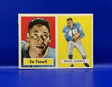 1957 Topps # 35 Emlen EM Tunnell VG-VGEX New York Giants HOF
