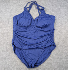 La Blanca One Piece Swimsuit Womens 22W Ruche...